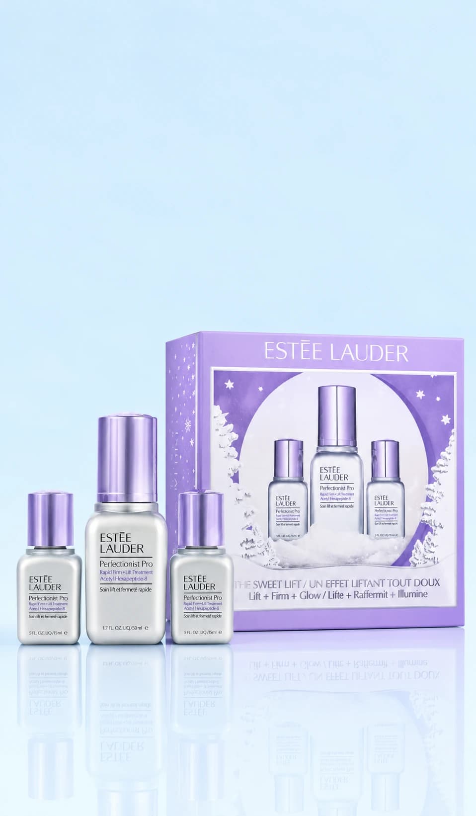 Coffret Éstee Lauder-Perfectionist Pro Rapid Firm + Traitement Lift avec Acétyl Hexapeptide-8-1x30ml + 2x15ml
