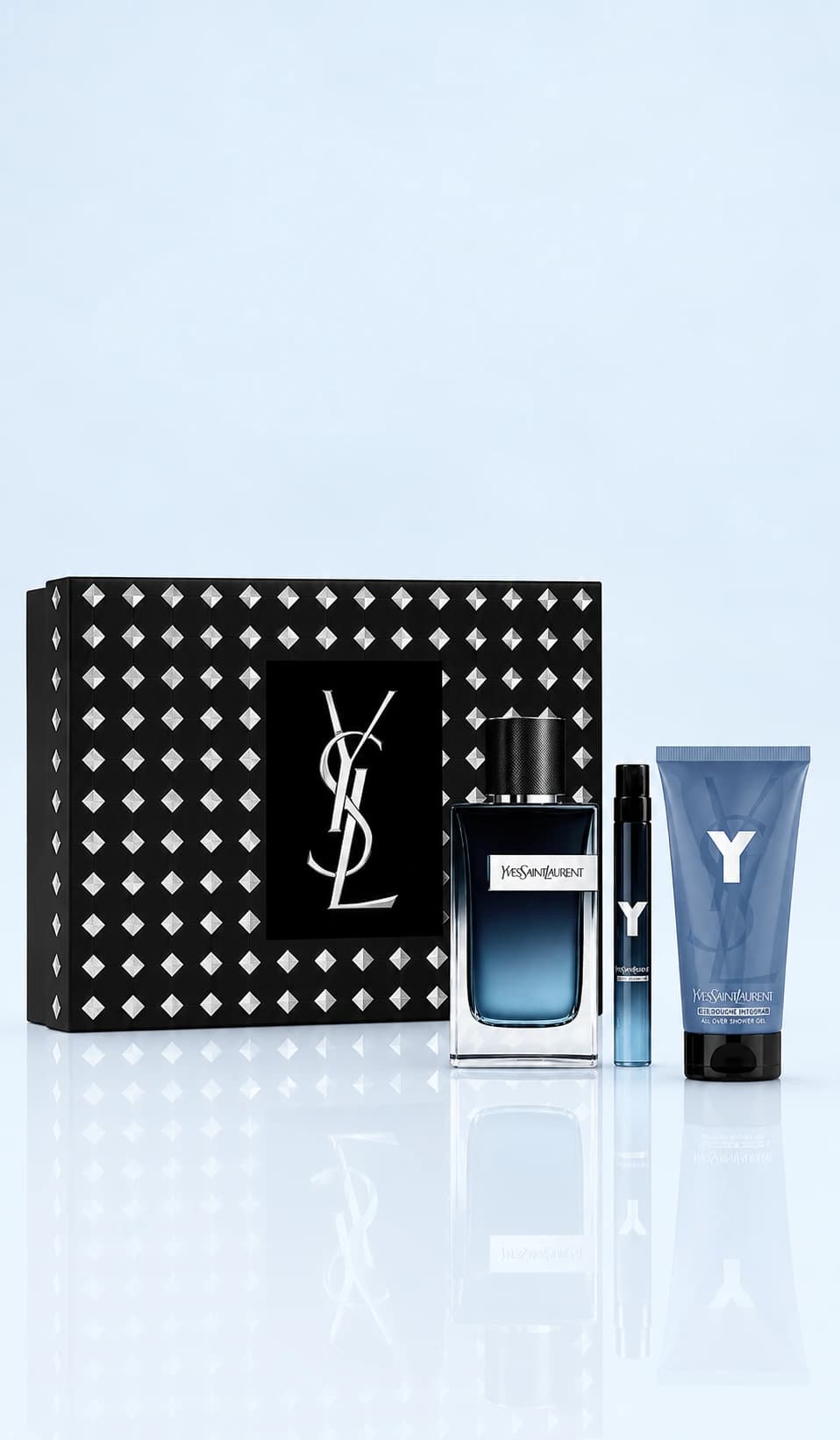 Coffret Yves Saint Laurent-Y-Eau de Parfum-100ml+10ml + Gel Douche-50ml (3 pièces)